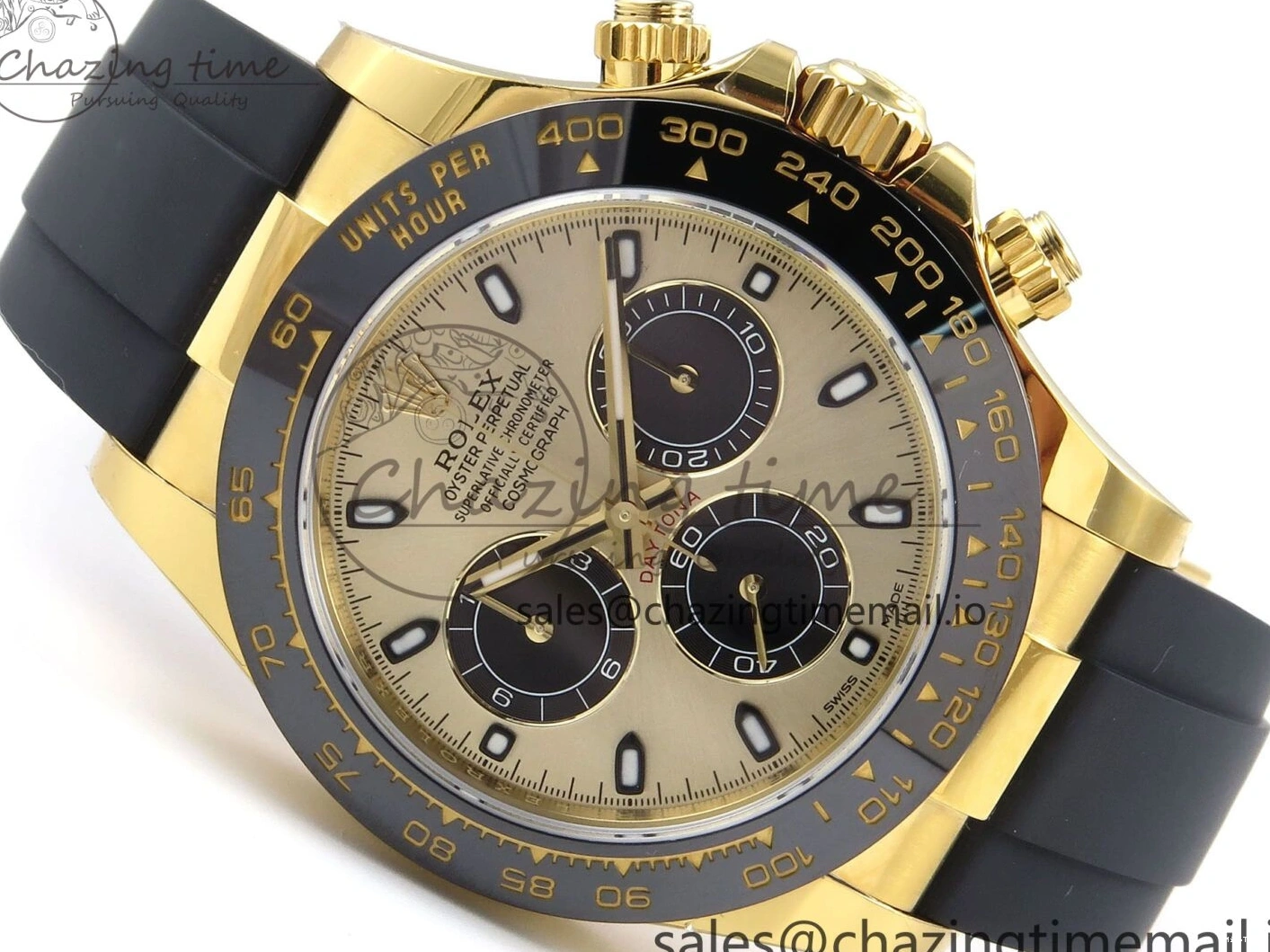 MiroTime 0901 Daytona 116518 VSF 1:1 Best Edition 904L Steel YG Dial on Oysterflex Strap DD Sustainable 1003